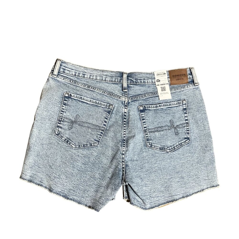 Denizen Levis Womens Denim Shorts Size 14 Distressed Light Blue W32 NWT
